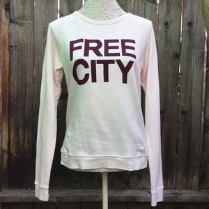 Freecity Woman S Small Top Sweatshirt Powder Pink